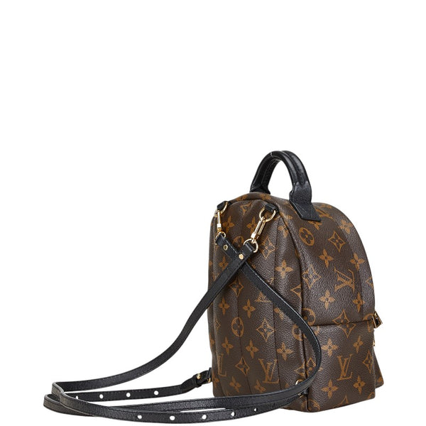 ルイ ヴィトン モノグラム パームスプリングス ミニ リュック バックパック M44873 ブラウン PVC レザー レディース LOUIS VUITTON 【中古】