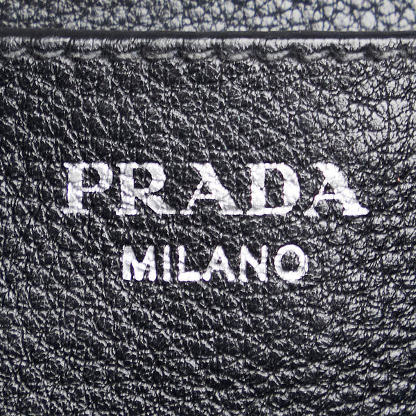 プラダ 斜め掛け ショルダーバッグ 1BHO46 ブラック レザー レディース PRADA 【中古】