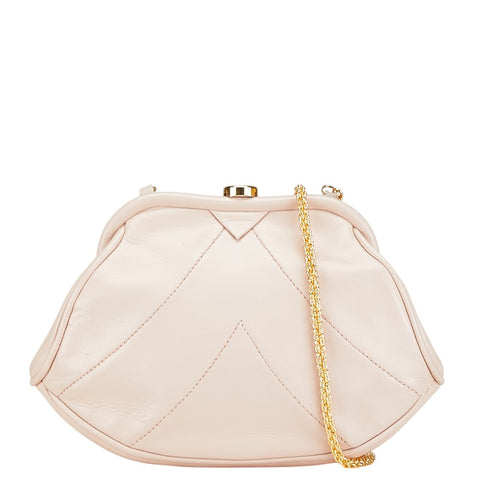 シャネル がま口 ココマーク 斜め掛け チェーン ショルダーバッグ ピンク ラムスキン レディース CHANEL 【中古】