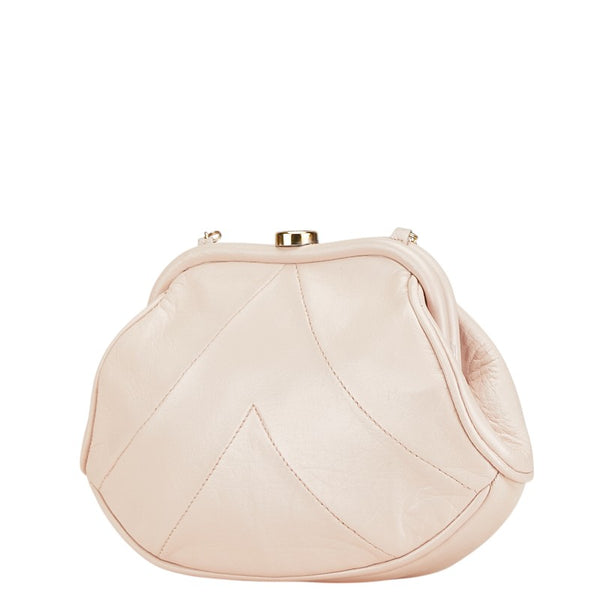 シャネル がま口 ココマーク 斜め掛け チェーン ショルダーバッグ ピンク ラムスキン レディース CHANEL 【中古】