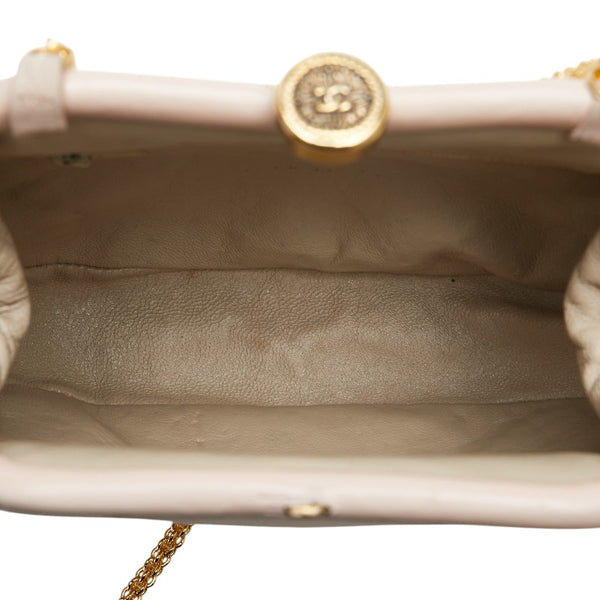 シャネル がま口 ココマーク 斜め掛け チェーン ショルダーバッグ ピンク ラムスキン レディース CHANEL 【中古】