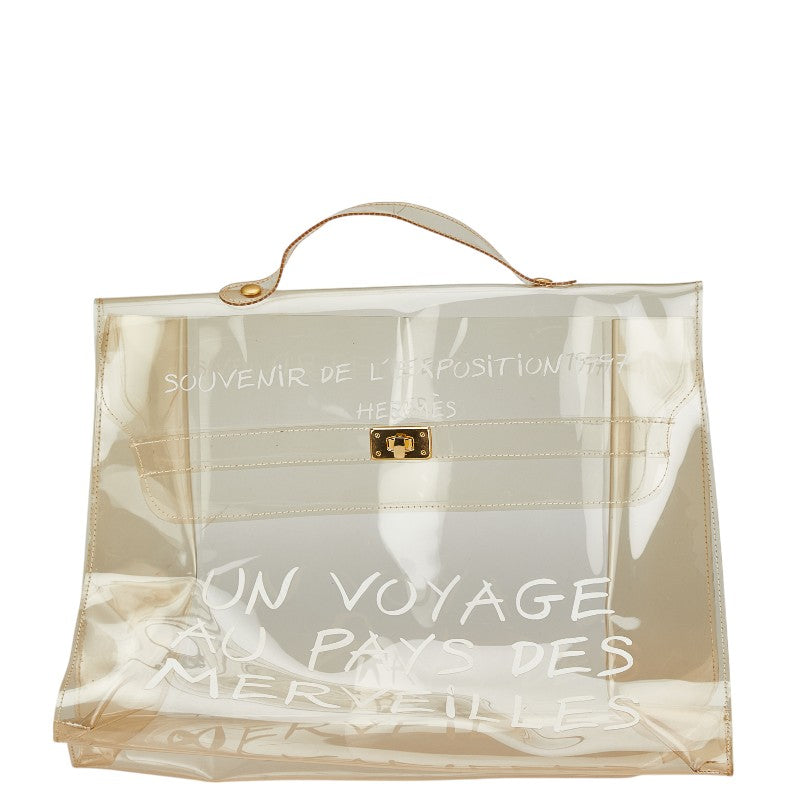 エルメス ビニールケリー 「不思議の国、エルメスへの旅」 ハンドバッグ トートバッグ クリア ビニール レディース HERMES 【中古】