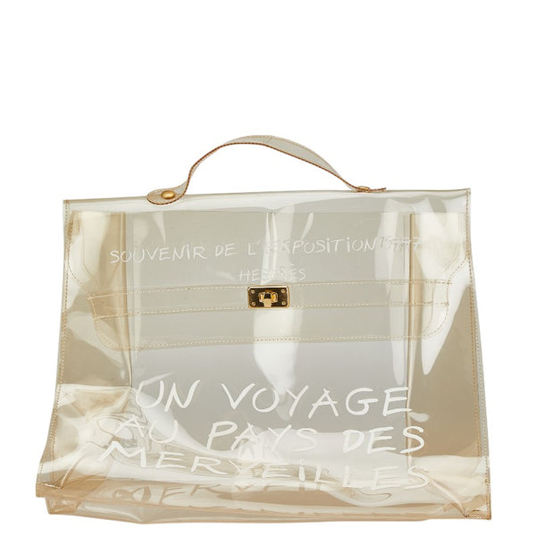 エルメス ビニールケリー 「不思議の国、エルメスへの旅」 ハンドバッグ トートバッグ クリア ビニール レディース HERMES 【中古】