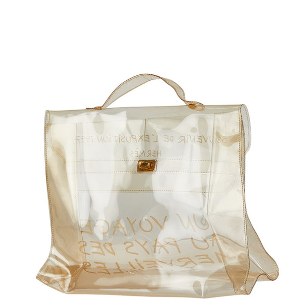 エルメス ビニールケリー 「不思議の国、エルメスへの旅」 ハンドバッグ トートバッグ クリア ビニール レディース HERMES 【中古】