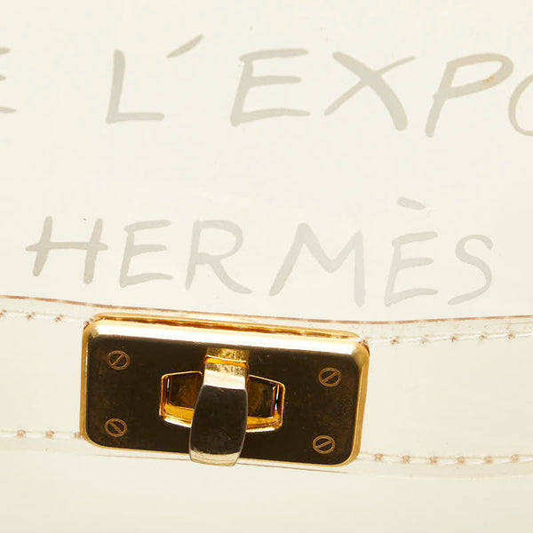 エルメス ビニールケリー 「不思議の国、エルメスへの旅」 ハンドバッグ トートバッグ クリア ビニール レディース HERMES 【中古】