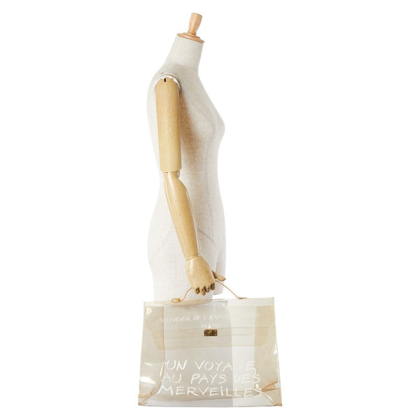 エルメス ビニールケリー 「不思議の国、エルメスへの旅」 ハンドバッグ トートバッグ クリア ビニール レディース HERMES 【中古】