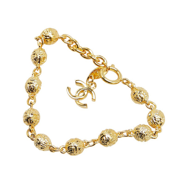 シャネル ココマーク ボールチェーン ブレスレット ゴールド メッキ レディース CHANEL 【中古】