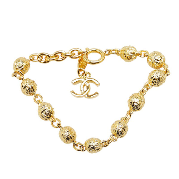 シャネル ココマーク ボールチェーン ブレスレット ゴールド メッキ レディース CHANEL 【中古】