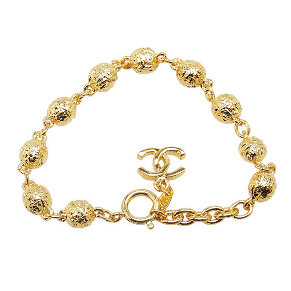 シャネル ココマーク ボールチェーン ブレスレット ゴールド メッキ レディース CHANEL 【中古】