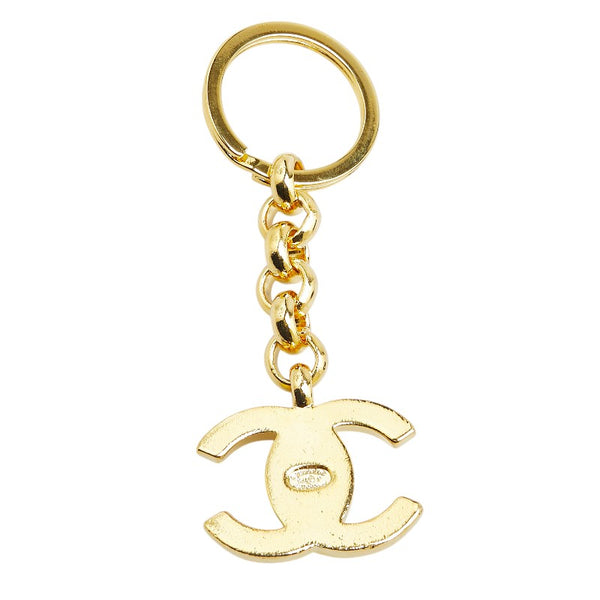 シャネル ヴィンテージ ココマーク ターンロック キーリング キーホルダー バッグチャーム ゴールド メッキ レディース CHANEL 【中古】