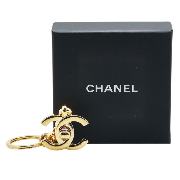 シャネル ヴィンテージ ココマーク ターンロック キーリング キーホルダー バッグチャーム ゴールド メッキ レディース CHANEL 【中古】