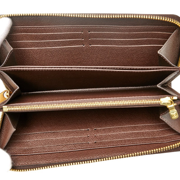 ルイ ヴィトン ダミエ ジッピーウォレット ラウンドファスナー 長財布 N41661  ブラウン PVC レディース LOUIS VUITTON 【中古】