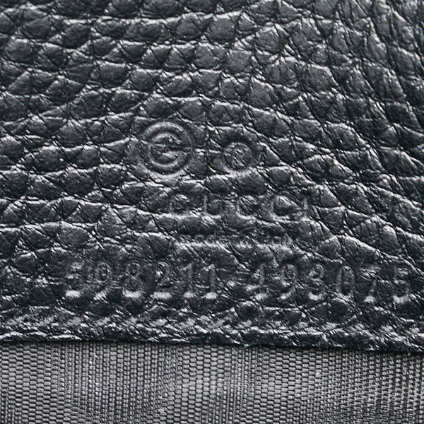 グッチ インターロッキングG ソーホー チェーン ウォレット 長財布 598211 ブラック レザー レディース GUCCI 【中古】