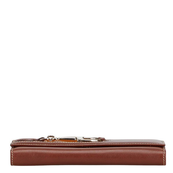 グッチ ホースビット 長財布 137375 ブラウン レザー レディース GUCCI 【中古】