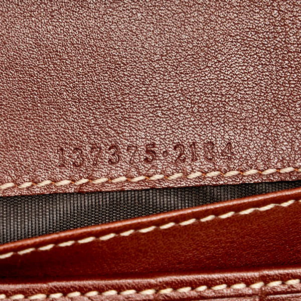 グッチ ホースビット 長財布 137375 ブラウン レザー レディース GUCCI 【中古】