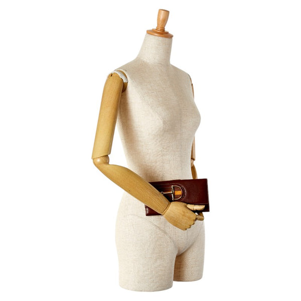 グッチ ホースビット 長財布 137375 ブラウン レザー レディース GUCCI 【中古】