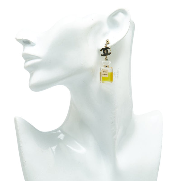 シャネル ココマーク 香水瓶 モチーフ パフューム ボトル ピアス ゴールド プラスチック メッキ レディース CHANEL 【中古】