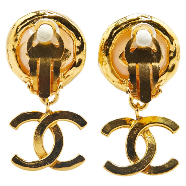 シャネル ヴィンテージ ココマーク フェイクパール イヤリング ゴールド メッキ レディース CHANEL 【中古】