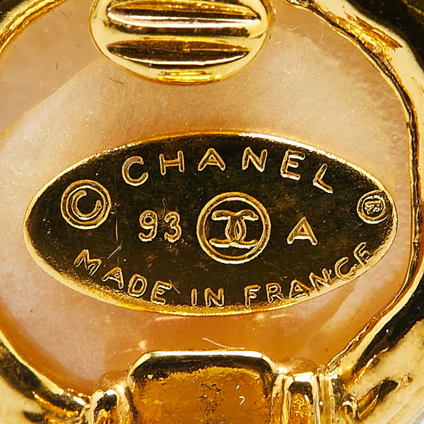 シャネル ヴィンテージ ココマーク フェイクパール イヤリング ゴールド メッキ レディース CHANEL 【中古】