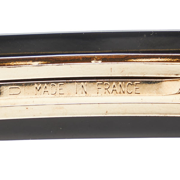 シャネル ココマーク クローバー ツリー モチーフ バレッタ ブラック ゴールド プラスチック メッキ レディース CHANEL 【中古】