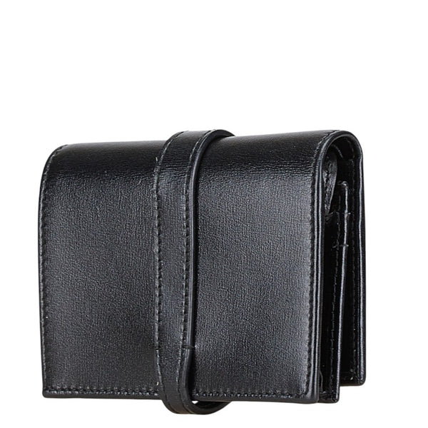 グッチ ジャッキー コンパクトウォレット 二つ折り財布 645536 ブラック レザー レディース GUCCI 【中古】