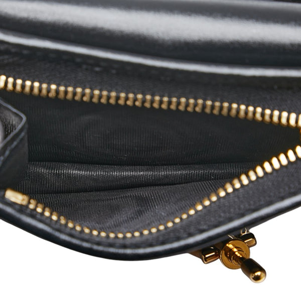 グッチ ジャッキー コンパクトウォレット 二つ折り財布 645536 ブラック レザー レディース GUCCI 【中古】