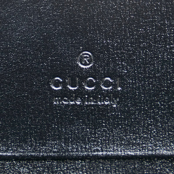 グッチ ジャッキー コンパクトウォレット 二つ折り財布 645536 ブラック レザー レディース GUCCI 【中古】