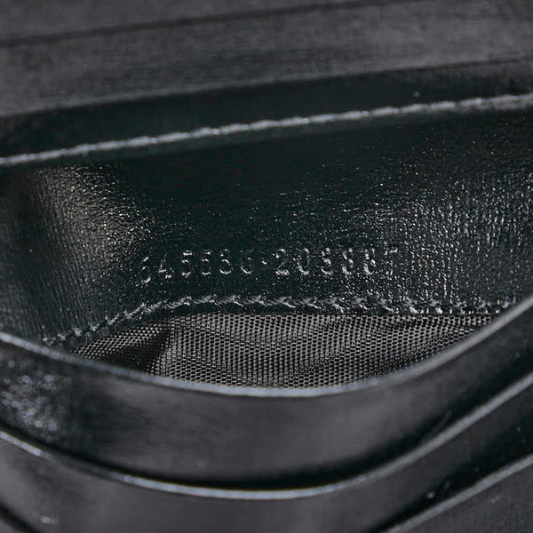 グッチ ジャッキー コンパクトウォレット 二つ折り財布 645536 ブラック レザー レディース GUCCI 【中古】