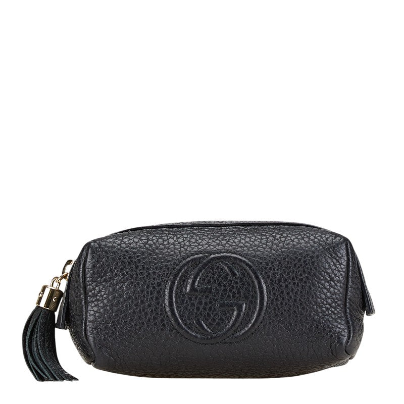 グッチ ソーホー ポーチ 小物入れ 308634 ブラック レザー レディース GUCCI 【中古】