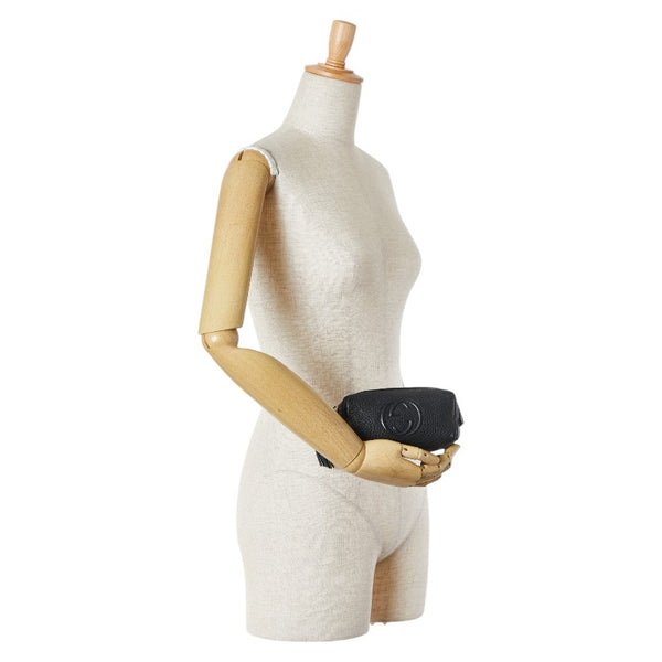 グッチ ソーホー ポーチ 小物入れ 308634 ブラック レザー レディース GUCCI 【中古】