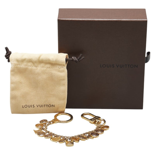 ルイ ヴィトン ポルトクレ シェンヌ パスティーユ キーホルダー M65386 ゴールド ブラウン メッキ レディース LOUIS VUITTON 【中古】