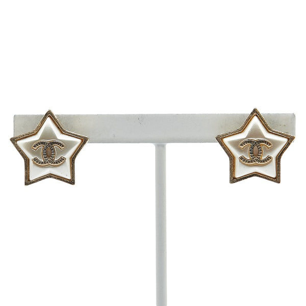 シャネル ココマーク スター ピアス シャンパンゴールド メッキ レディース CHANEL 【中古】