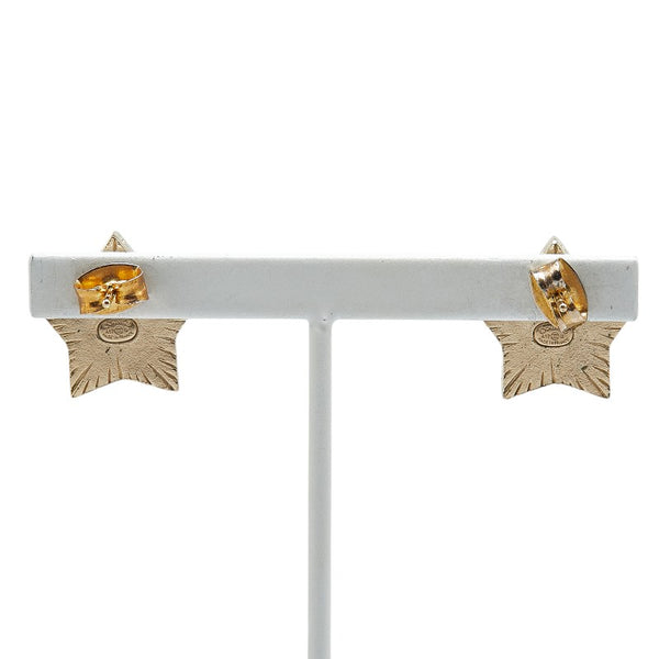 シャネル ココマーク スター ピアス シャンパンゴールド メッキ レディース CHANEL 【中古】