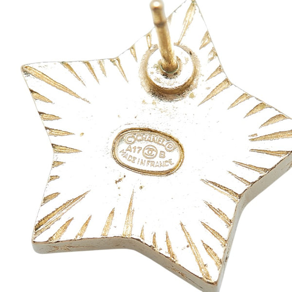 シャネル ココマーク スター ピアス シャンパンゴールド メッキ レディース CHANEL 【中古】