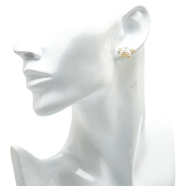 シャネル ココマーク スター ピアス シャンパンゴールド メッキ レディース CHANEL 【中古】