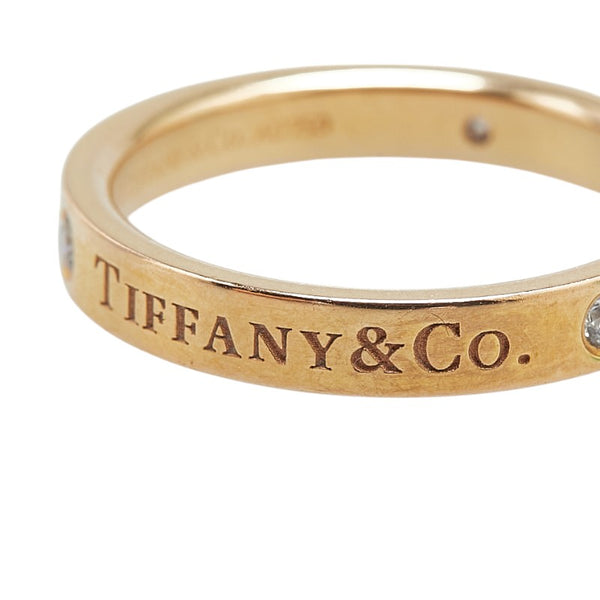 ティファニー フラットバンドリング 3Pダイヤ リング 指輪 K18PG ピンクゴールド レディース TIFFANY&Co. 【中古】