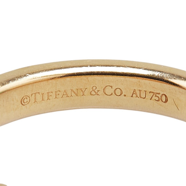 ティファニー フラットバンドリング 3Pダイヤ リング 指輪 K18PG ピンクゴールド レディース TIFFANY&Co. 【中古】