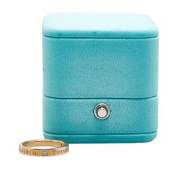 ティファニー フラットバンドリング 3Pダイヤ リング 指輪 K18PG ピンクゴールド レディース TIFFANY&Co. 【中古】