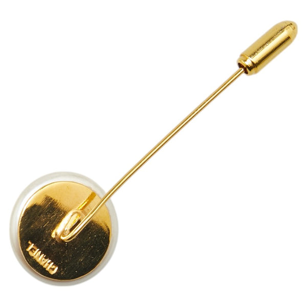 シャネル ココマーク フェイクパール ブローチ ゴールド メッキ レディース CHANEL 【中古】