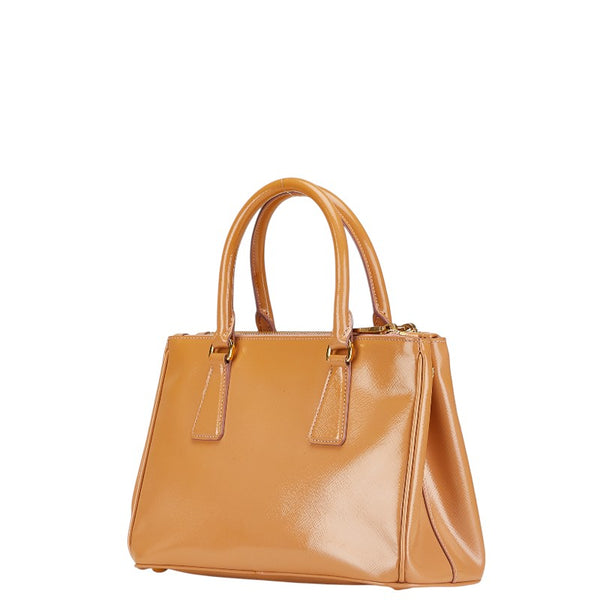 プラダ サフィアーノ ガレリア　 ハンドバック ショルダーバッグ 2WAY BN2316 ベージュ パテントレザー レディース PRADA 【中古】