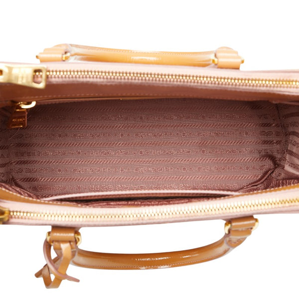 プラダ サフィアーノ ガレリア　 ハンドバック ショルダーバッグ 2WAY BN2316 ベージュ パテントレザー レディース PRADA 【中古】