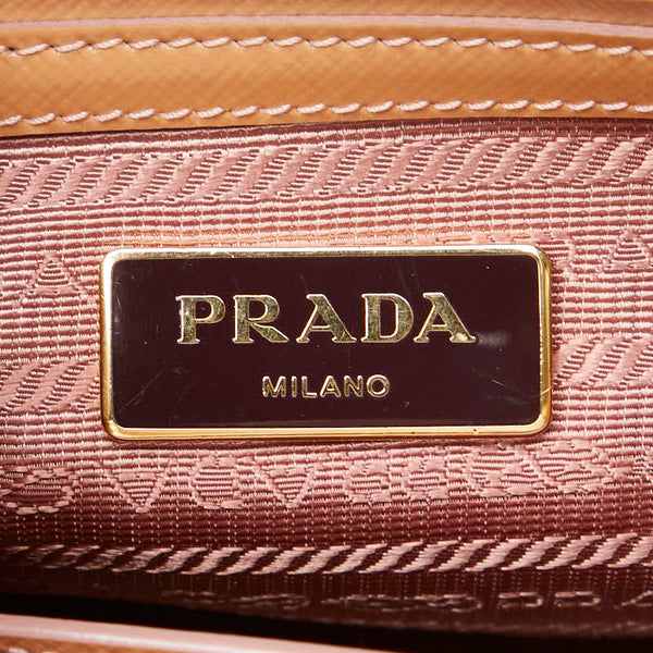 プラダ サフィアーノ ガレリア　 ハンドバック ショルダーバッグ 2WAY BN2316 ベージュ パテントレザー レディース PRADA 【中古】