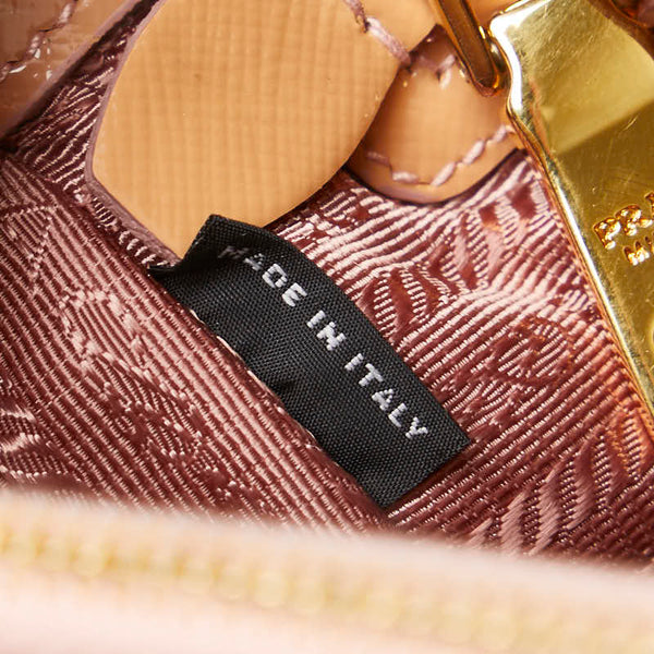 プラダ サフィアーノ ガレリア　 ハンドバック ショルダーバッグ 2WAY BN2316 ベージュ パテントレザー レディース PRADA 【中古】