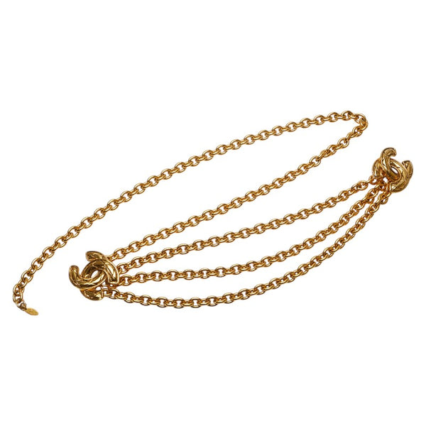 シャネル ココマーク マトラッセ チェーン ベルト ゴールド メッキ レディース CHANEL 【中古】