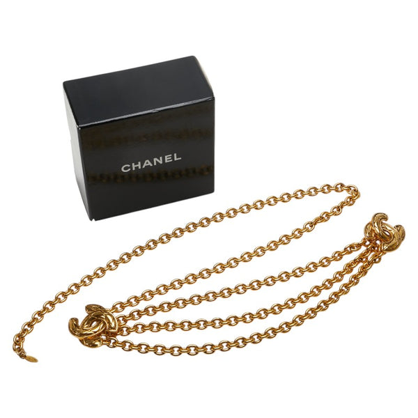 シャネル ココマーク マトラッセ チェーン ベルト ゴールド メッキ レディース CHANEL 【中古】