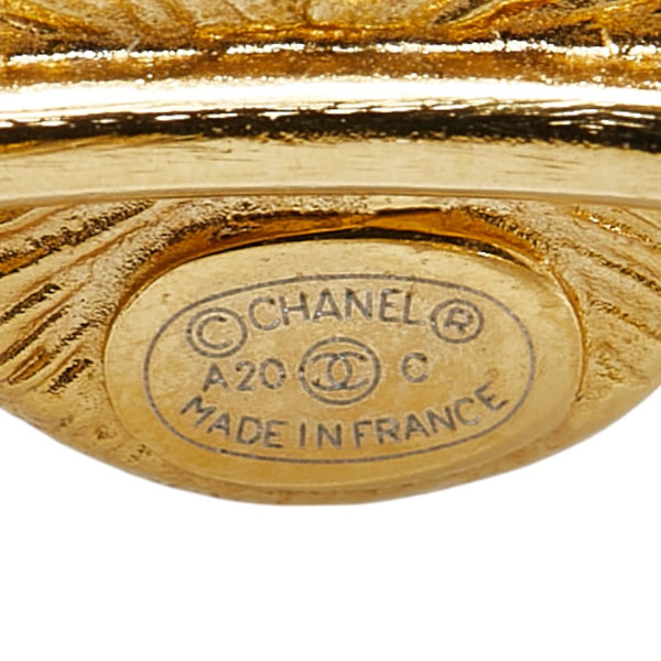 シャネル ココマーク フェイクパール フープ ピアス ゴールド メッキ レディース CHANEL 【中古】