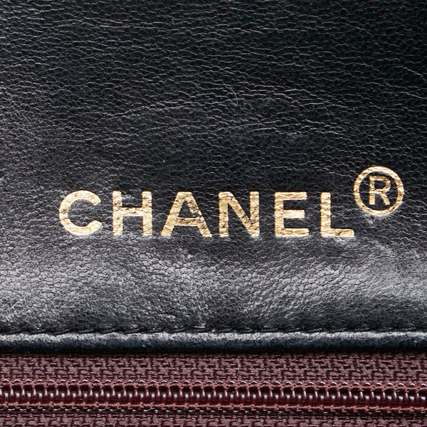 シャネル マトラッセ ココマーク チェーン ショルダーバッグ ブラック ラムスキン レディース CHANEL 【中古】