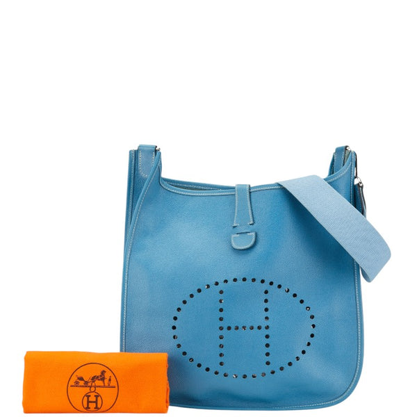 エルメス エヴリンGM ショルダーバッグ ブルージーン クシュベル レディース HERMES 【中古】