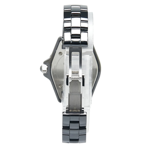 シャネル J12 8Pダイヤ 腕時計 H2569 クオーツ ブラック文字盤 セラミック ステンレススチール レディース CHANEL 【中古】