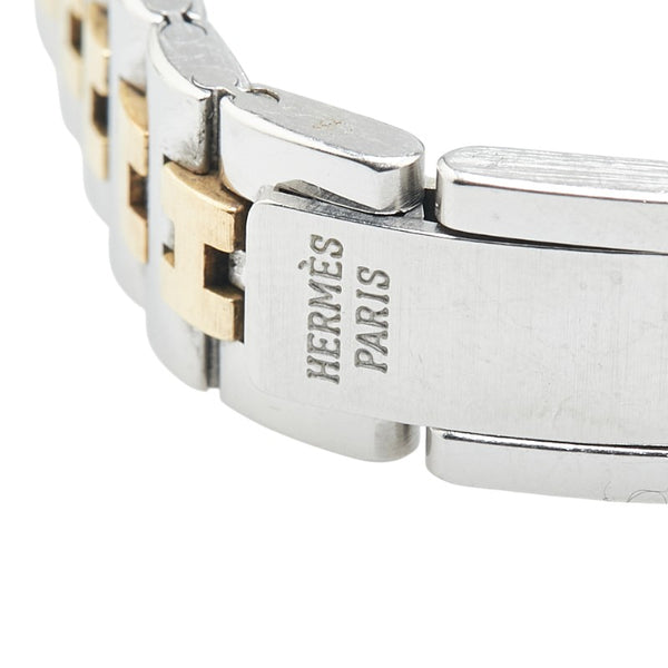 エルメス セリエ 腕時計 SE4.220 クオーツ ホワイト文字盤 ステンレススチール メッキ レディース HERMES 【中古】